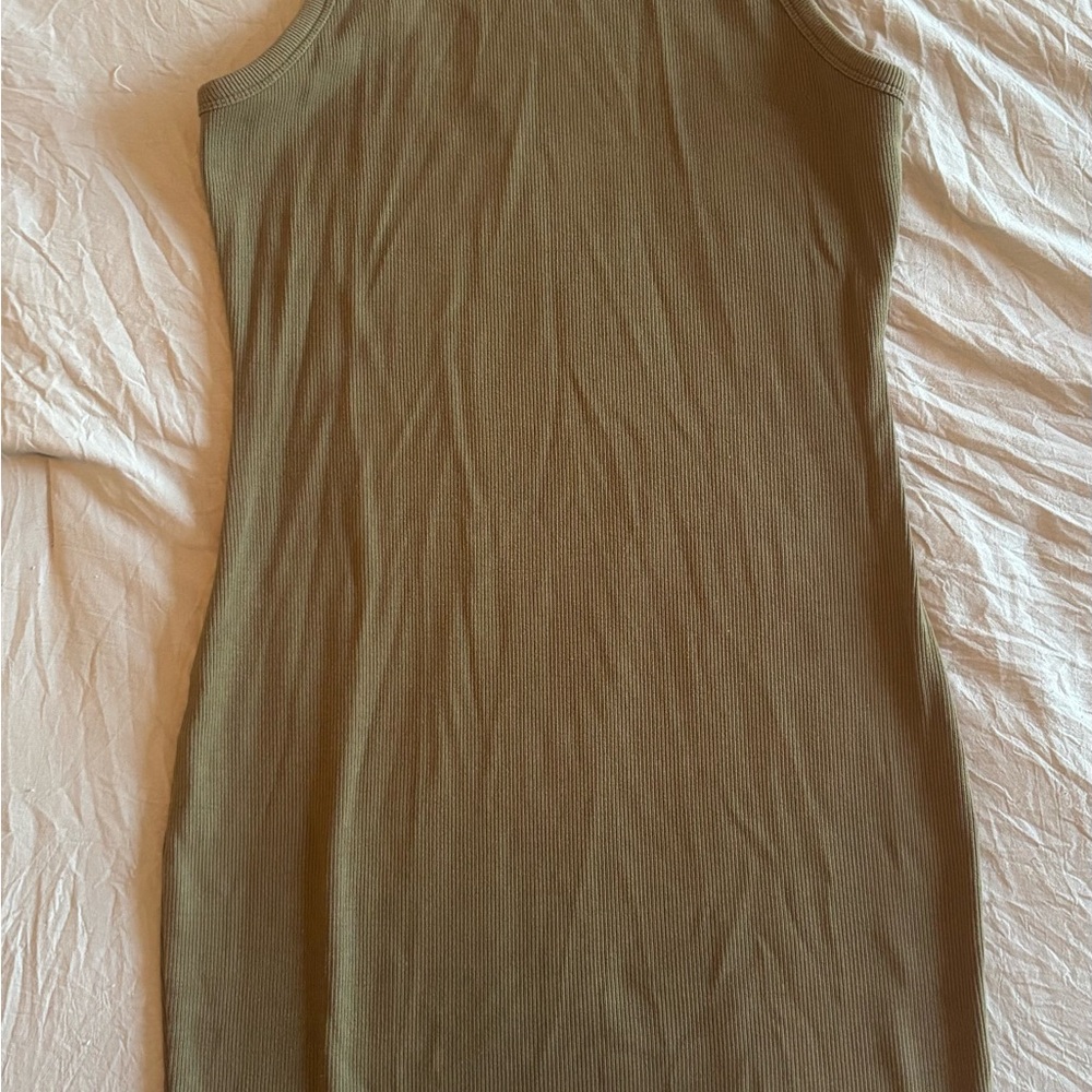 Forever 21 Green Ribbed Tank Dress